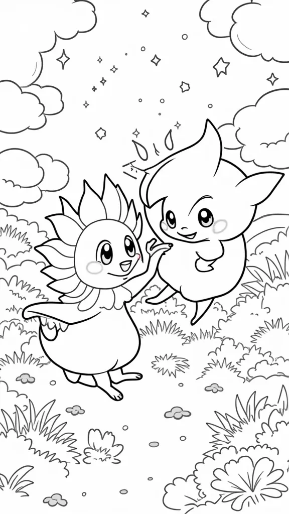 sun and moon pokemon coloring pages